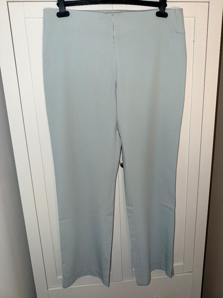 Ladies Size 14 Straight Leg Light Blue Trousers New