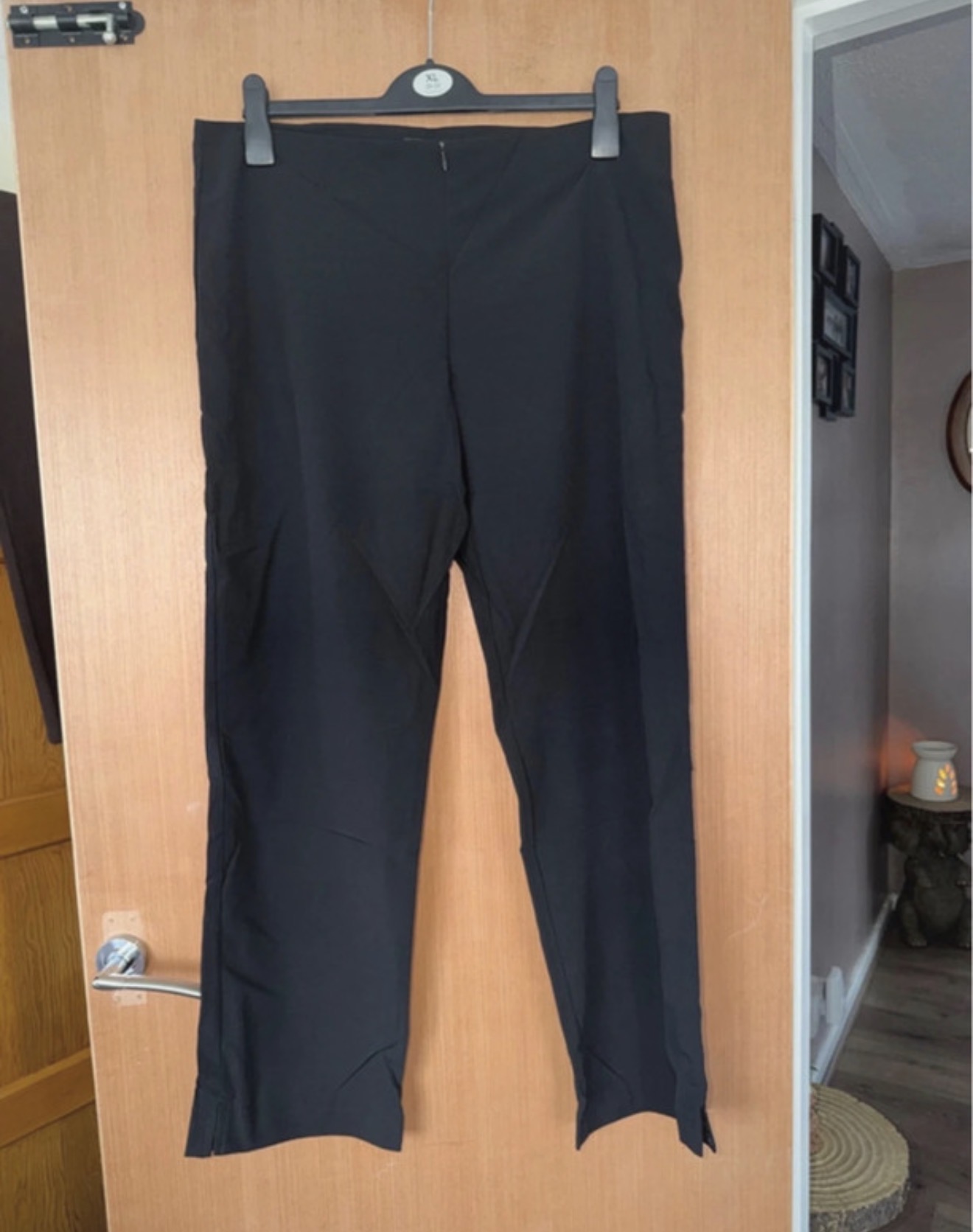 Ladies Size 14 Straight Leg Black Trousers Brand New