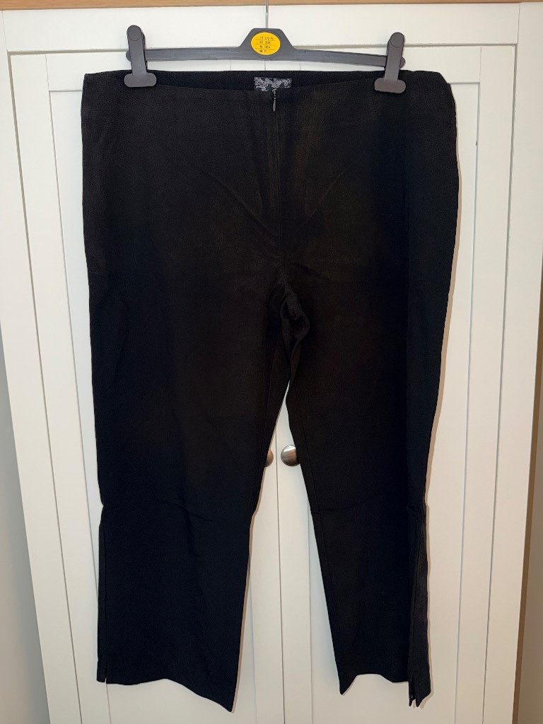 Ladies Size 16 Straight Leg Black Trousers