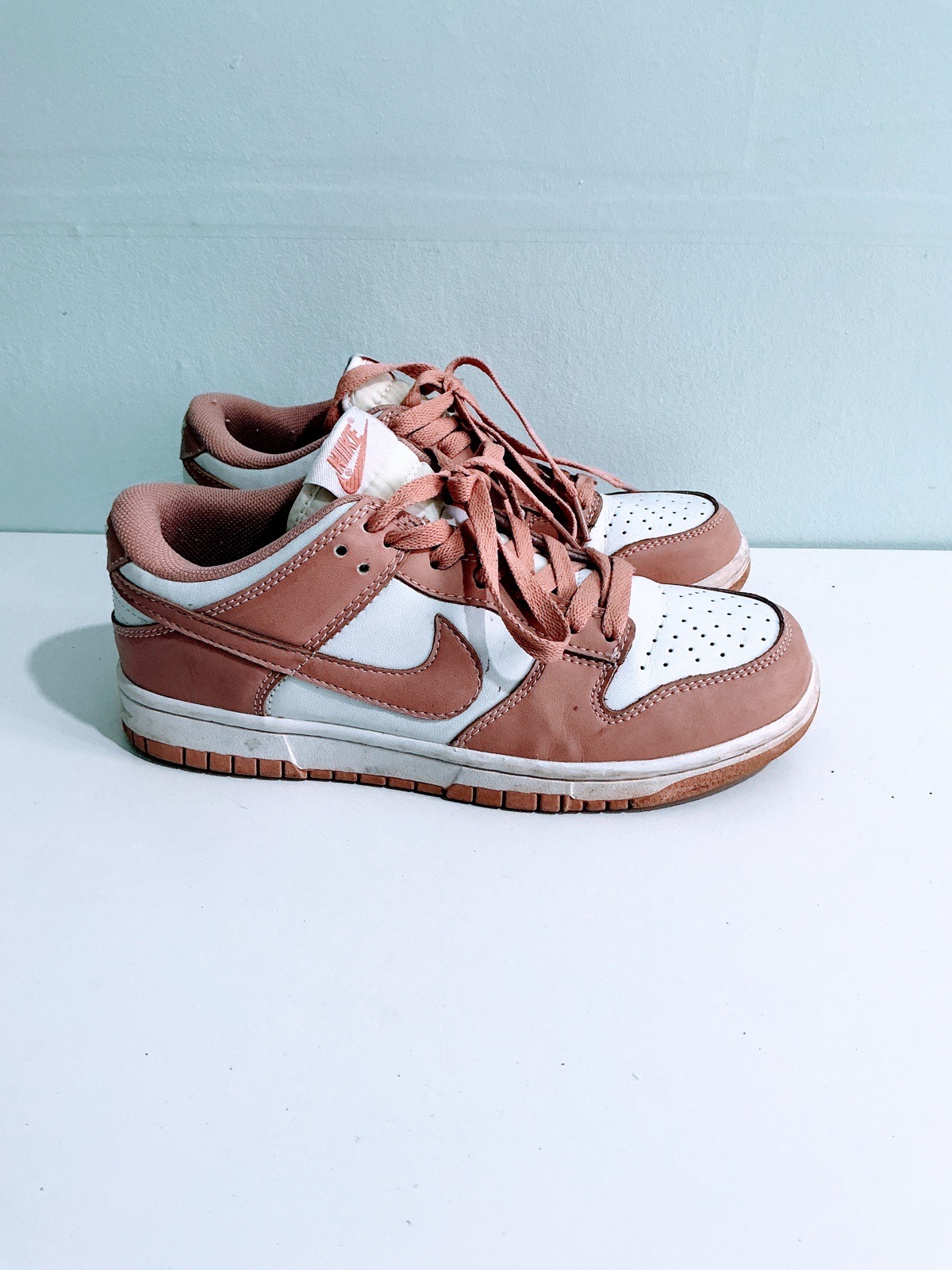 Nike dunk low rose whisper trainers sneakers size uk 5.5 women’s, ladies