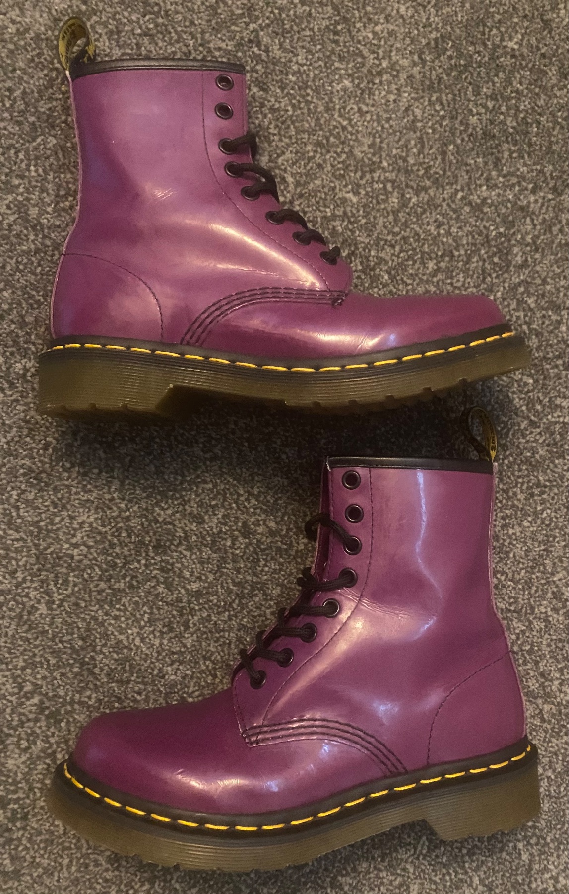 Dr. Martens Purple Leather Boots 11821. Size UK 4 Excellent condition.