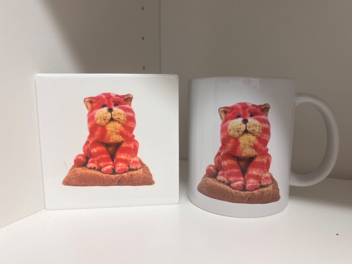 Bagpuss ceramic mug and coaster