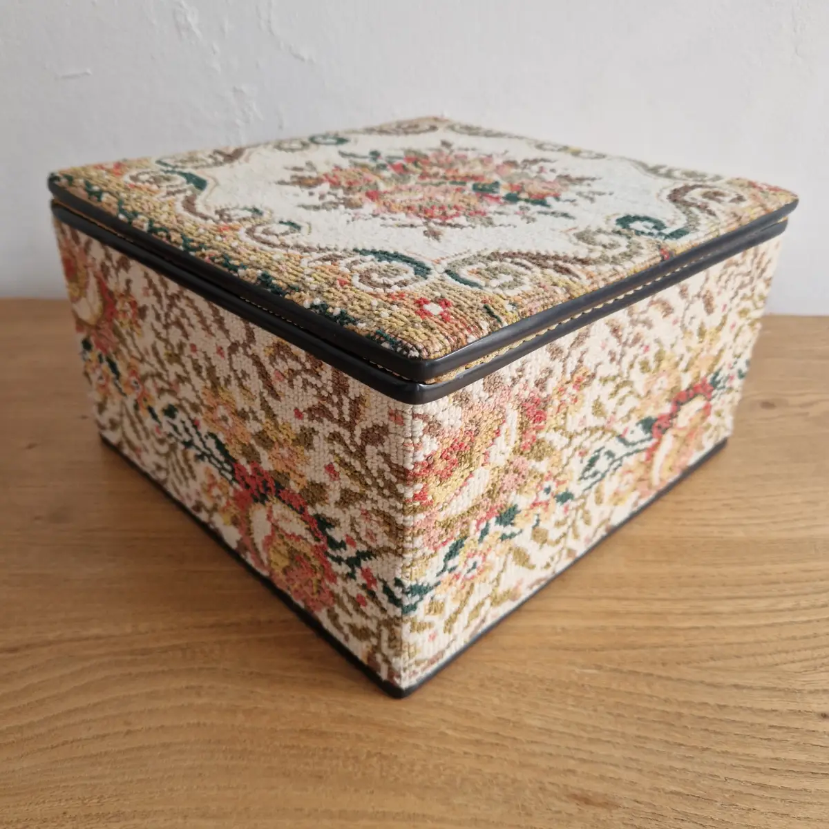 Vintage 60's Tapestry Sewing Box