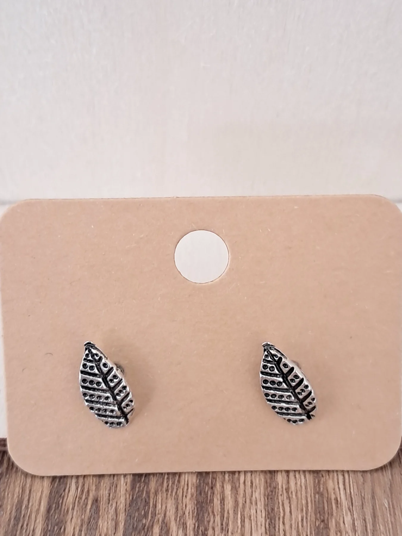 Silver Leaf Studs