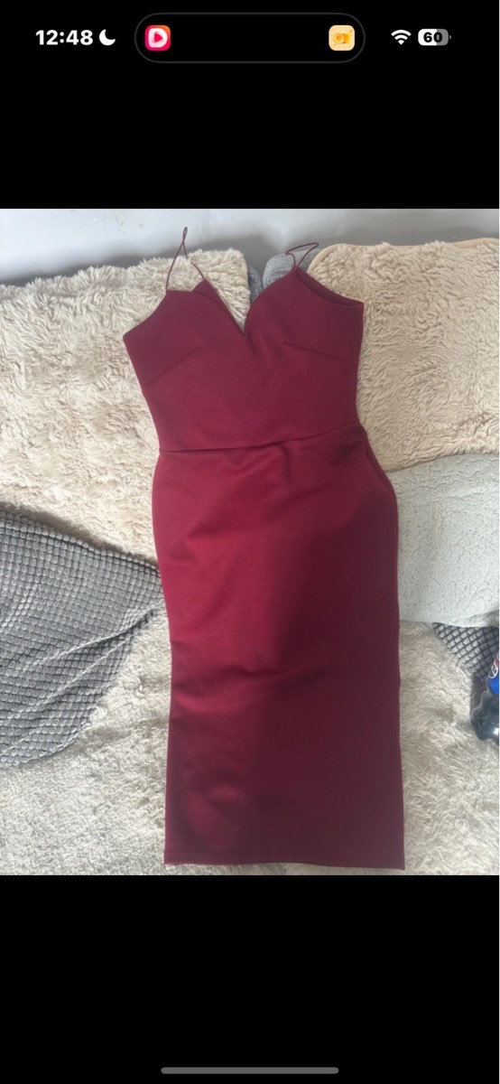 burgandy dress