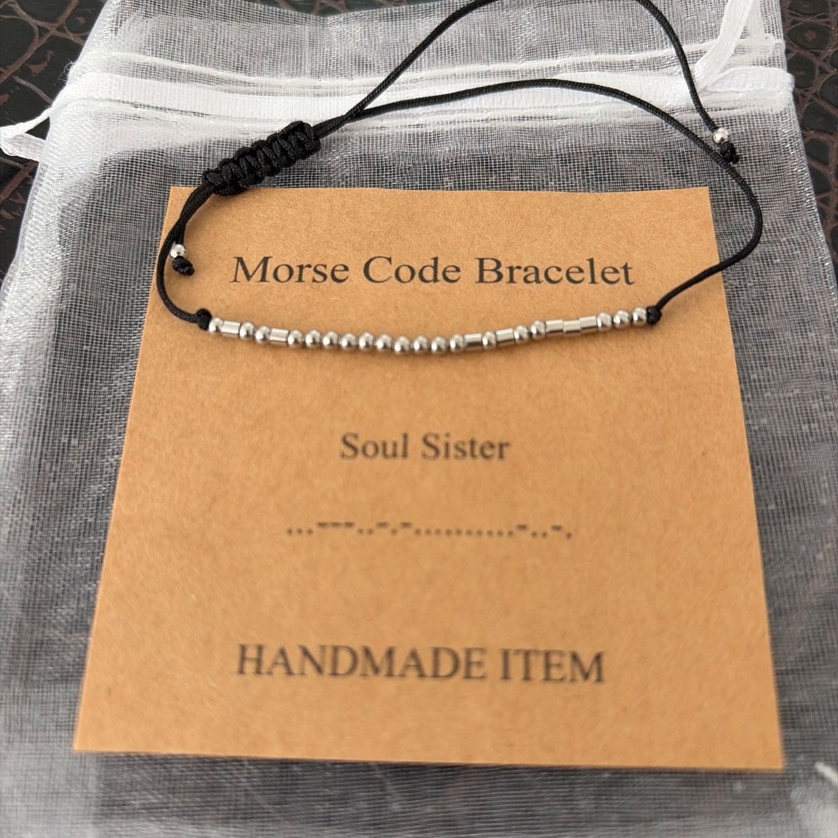 Soul sister in morse code bracelet