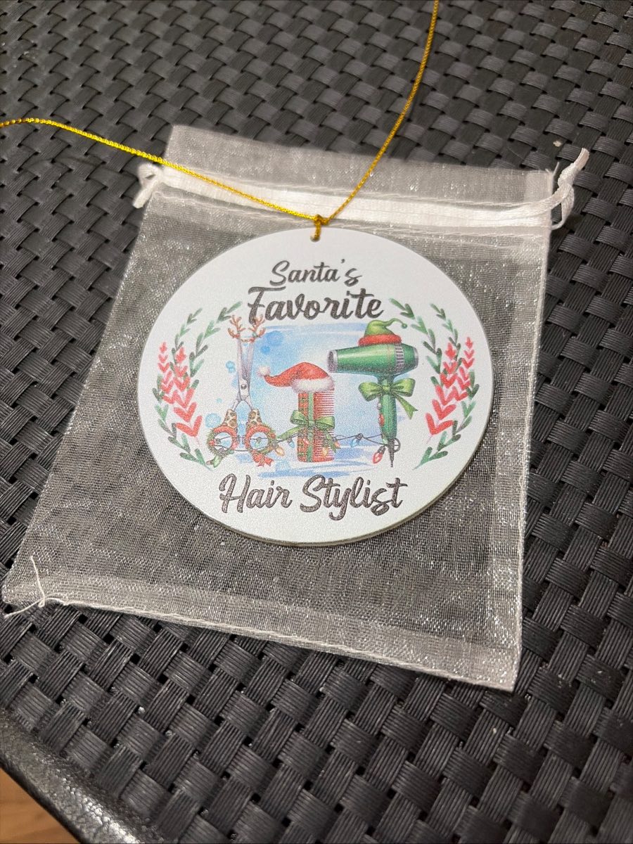 Christmas decorations for your hairdresser acylic