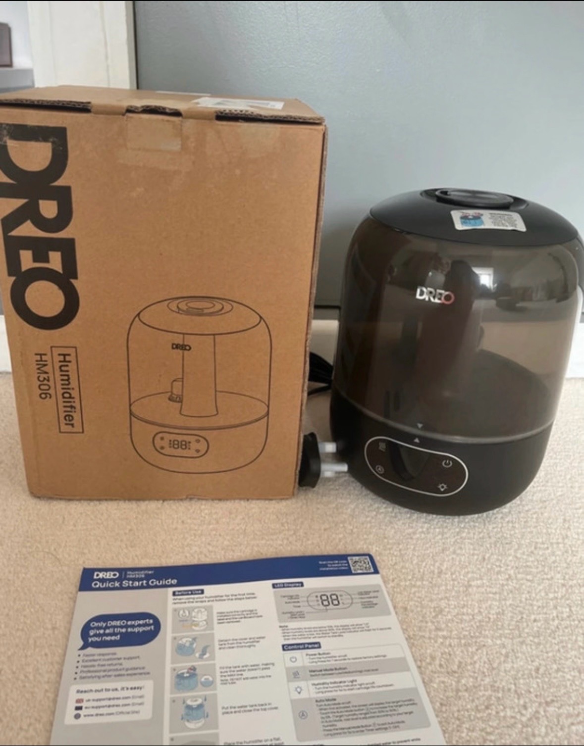 Dreo HM306 Humidifier – Black – Digital Display