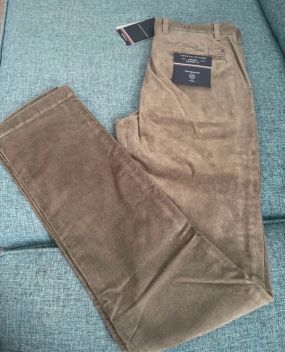 Tommy Hilfiger men’s Denton corduroy straight fit chino W29 L34