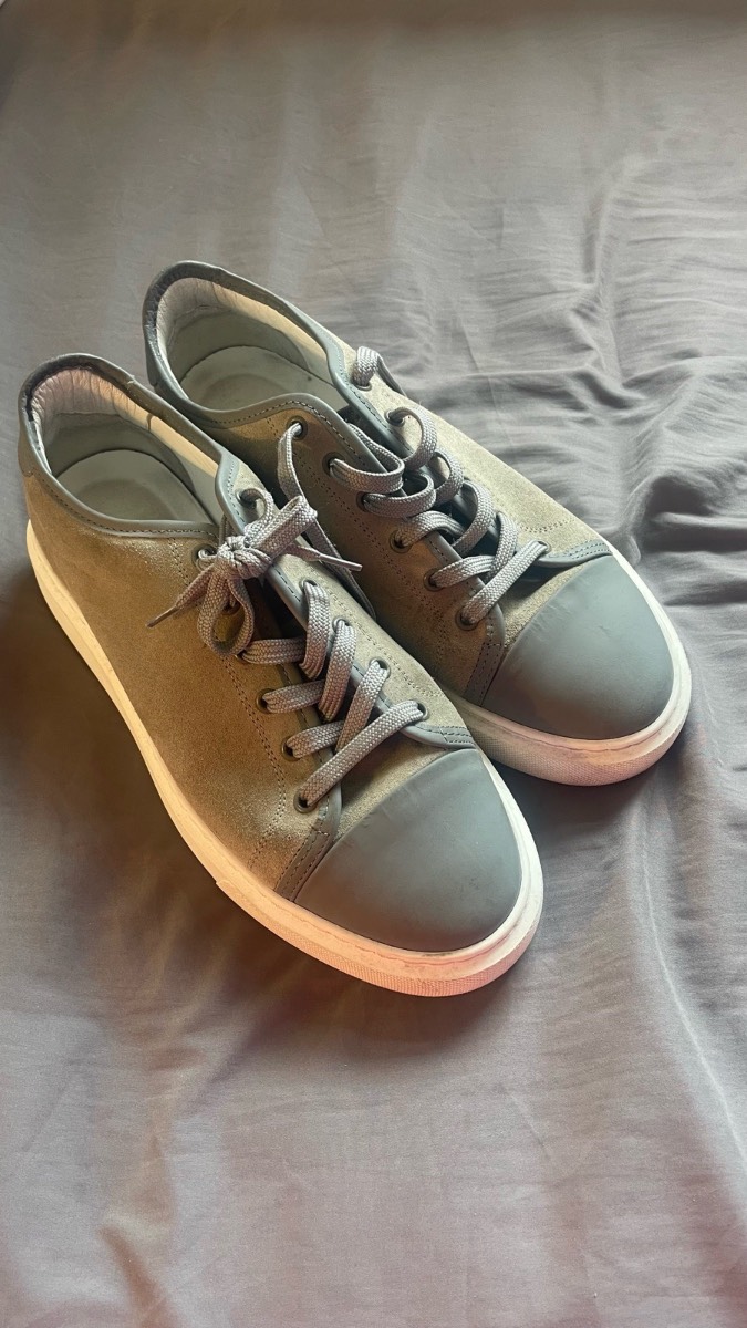 Arne leather toe cap trainers.