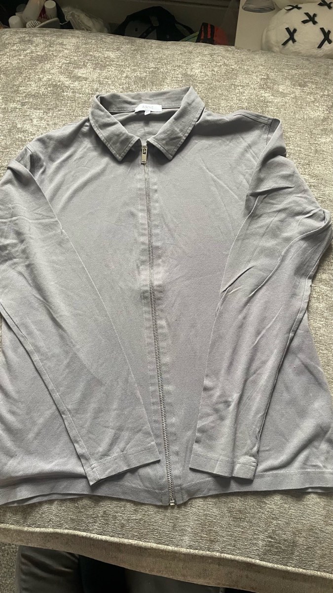 Arne full zip grey shirt