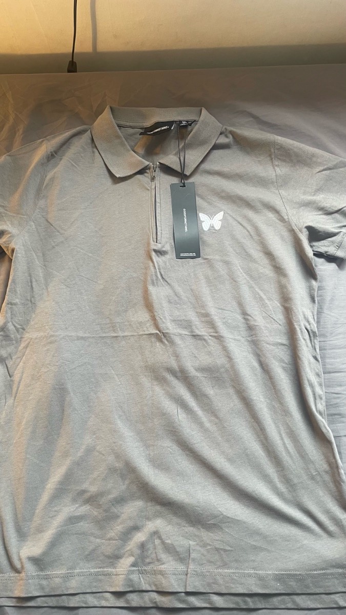 Good for nothing grey polo shirt