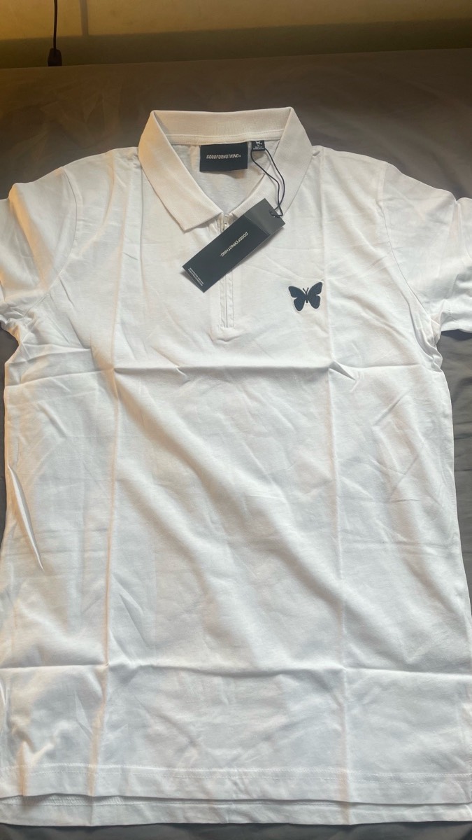 Good for nothing white polo shirt