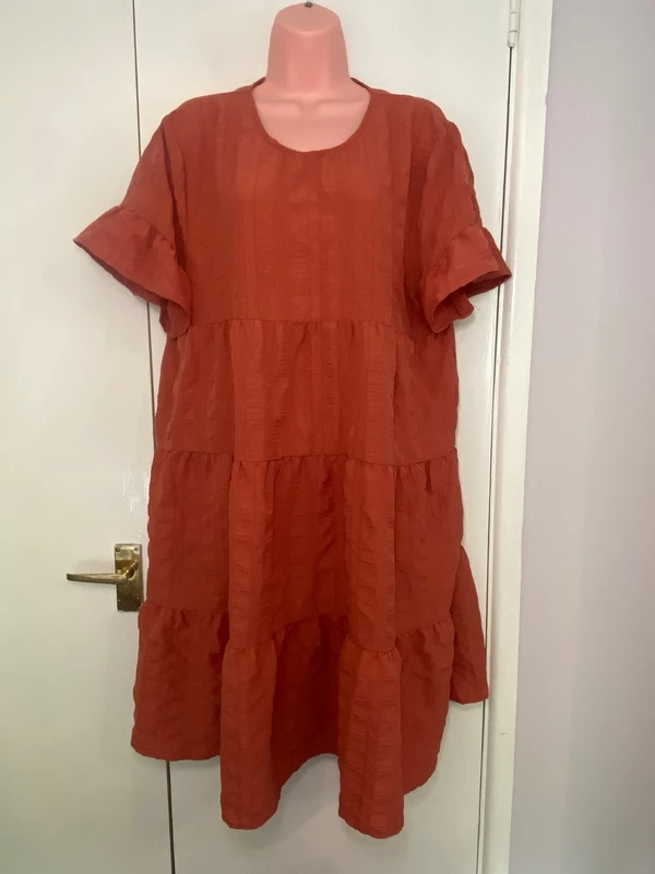 Shein Rust Orange Smock Dress Size XL