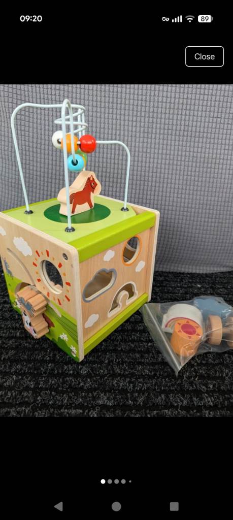 Brand new wooden puzzle activity cube