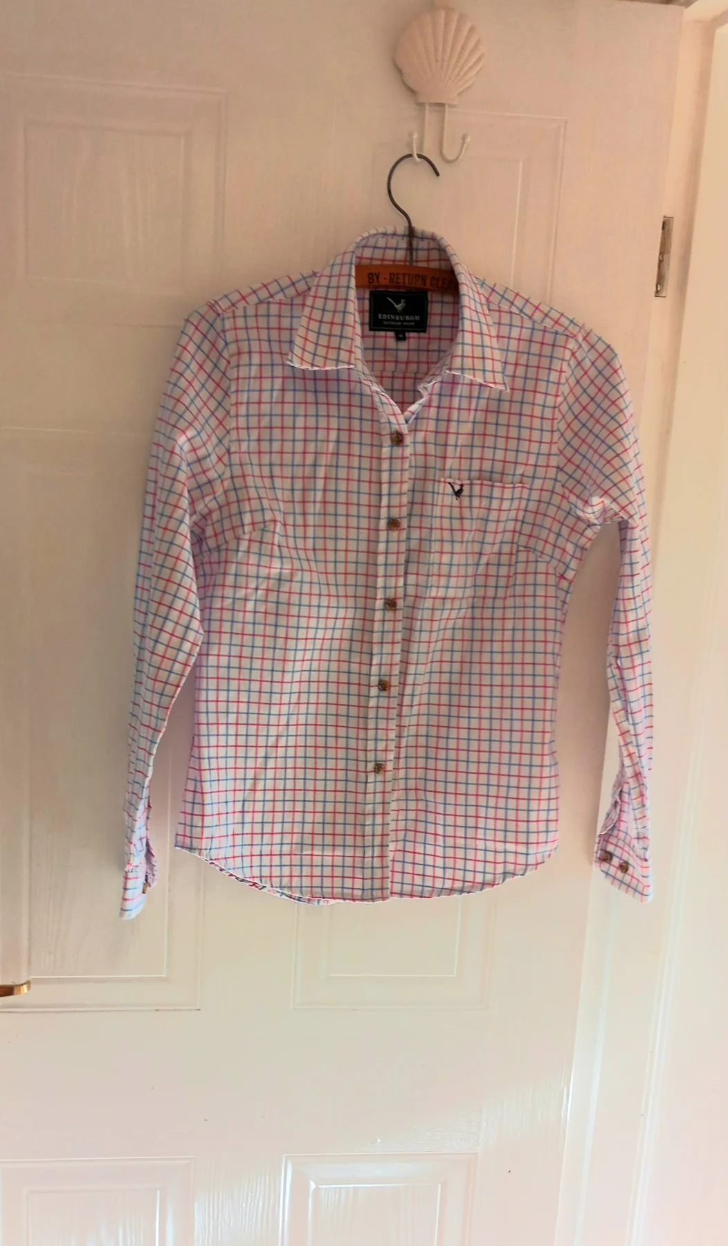 Edinburgh Outdoor Wear Women's Checked Flannel Button-Front Shirt Long Sleeve 10