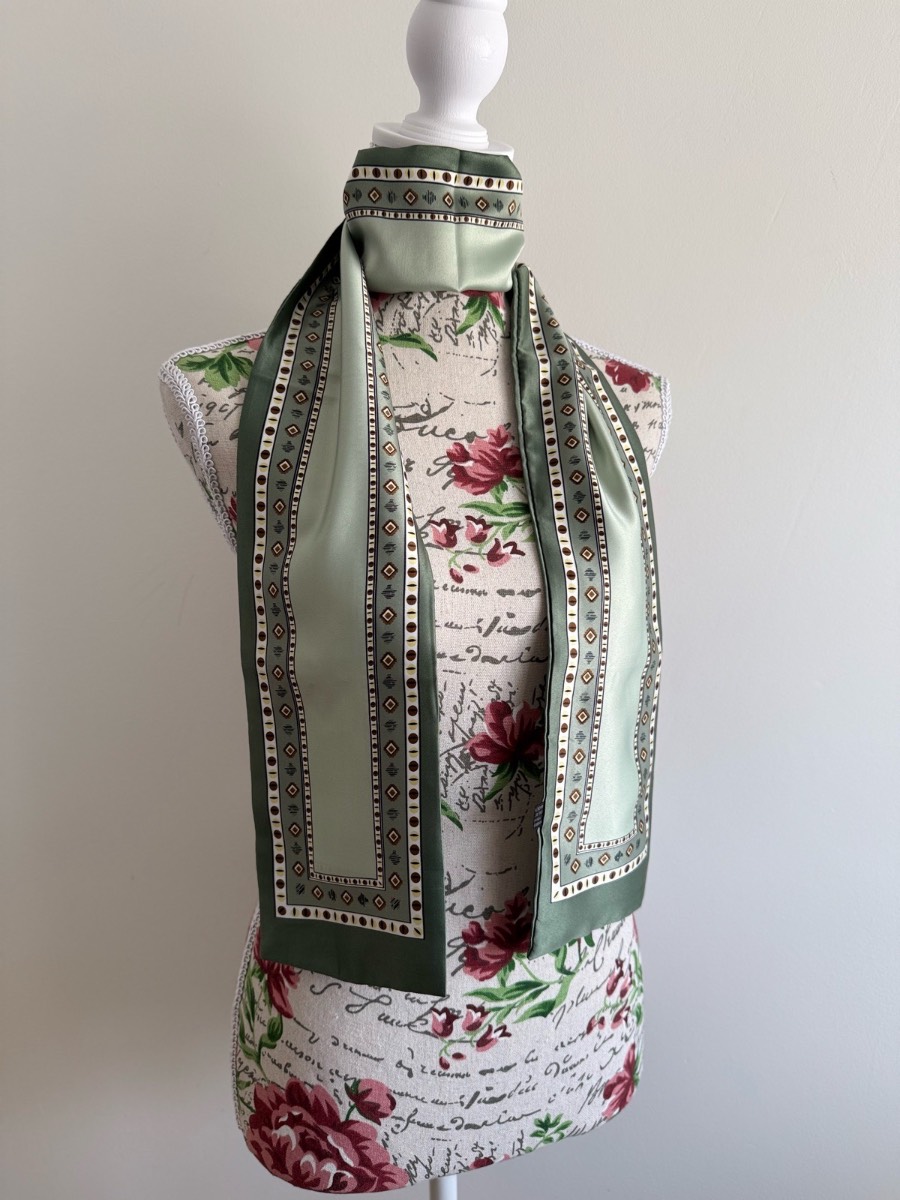 Sage Green Satin Feel Scarf