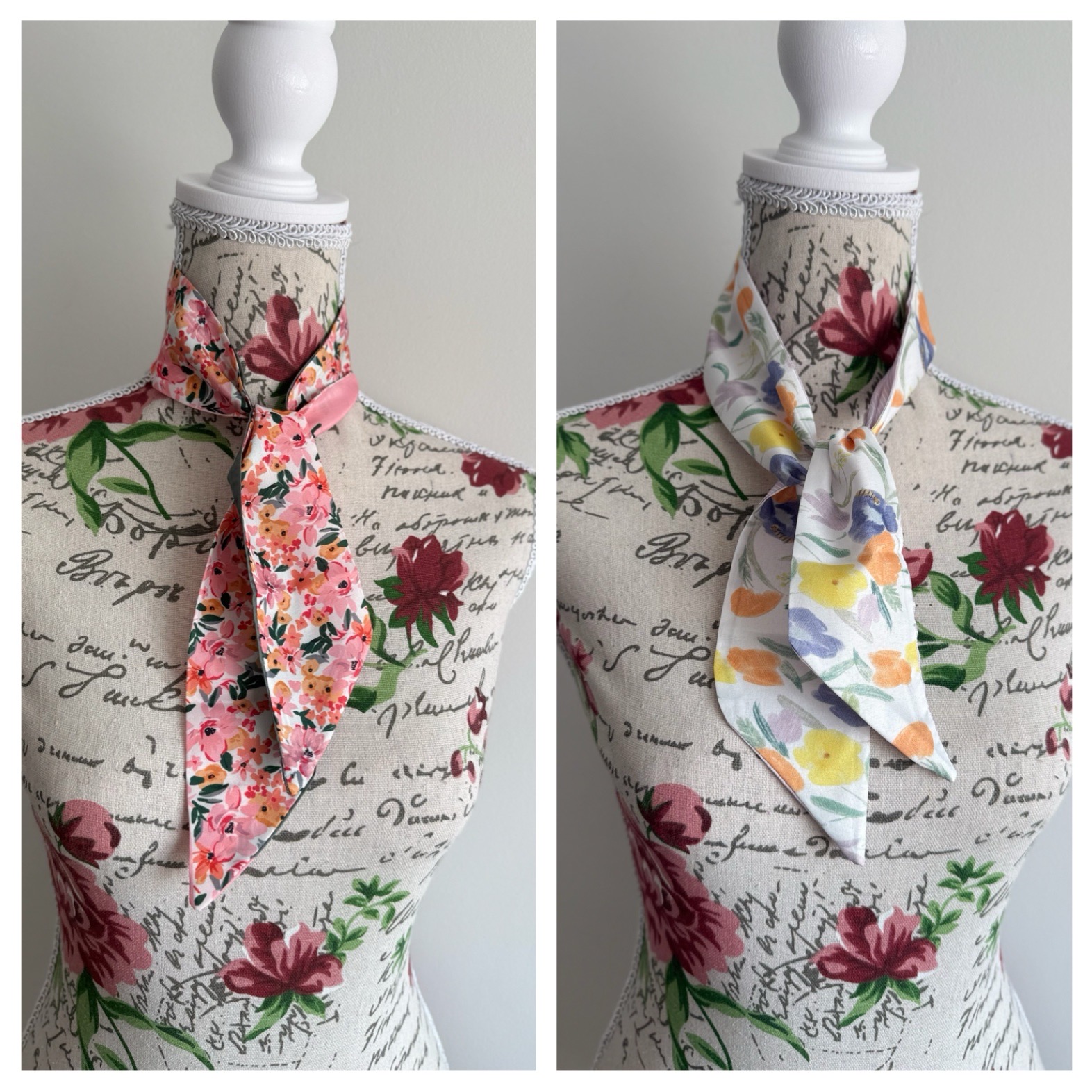 🌸 Set of 2 Floral Scarves – 3 Ways to Wear! 🌸
