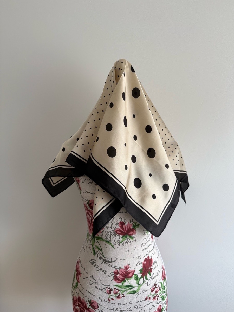 Classic Polka Dot Square Scarf