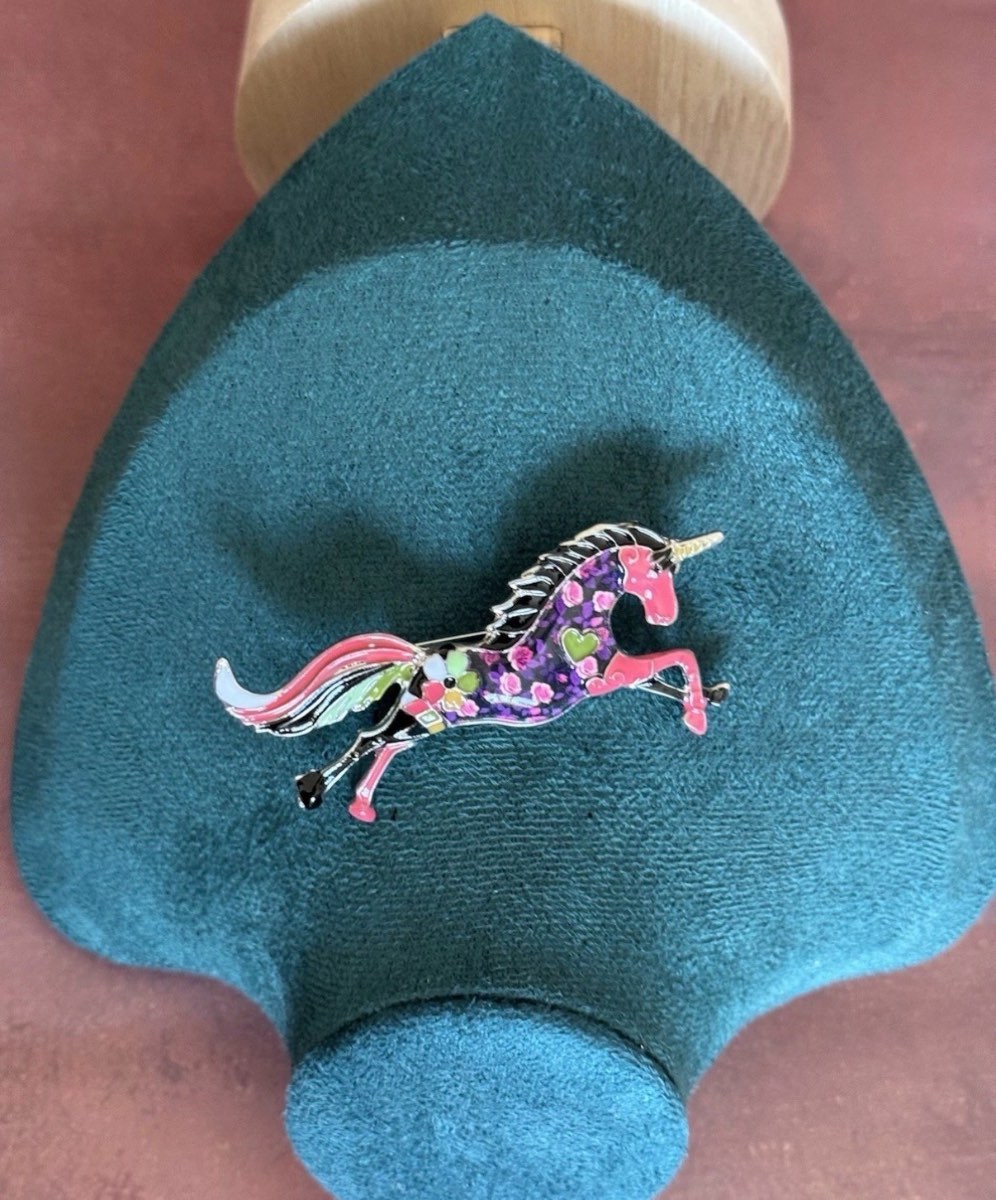 Multicolored Unicorn Brooch
