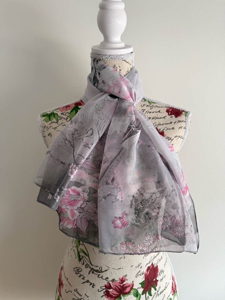 **Cherry Blossom Print Scarf