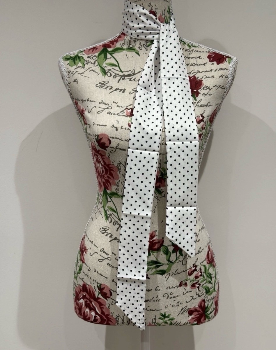 Narrow Printed Scarf – Satin-Feel Polyester Ribbon