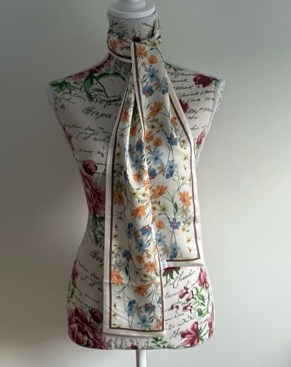 Chic Long Narrow Polyester Scarf