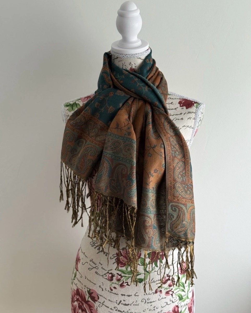 Long Ethnic Paisley Shawl