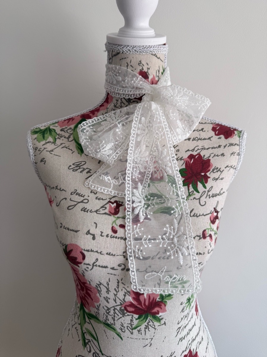 White lace scarf
