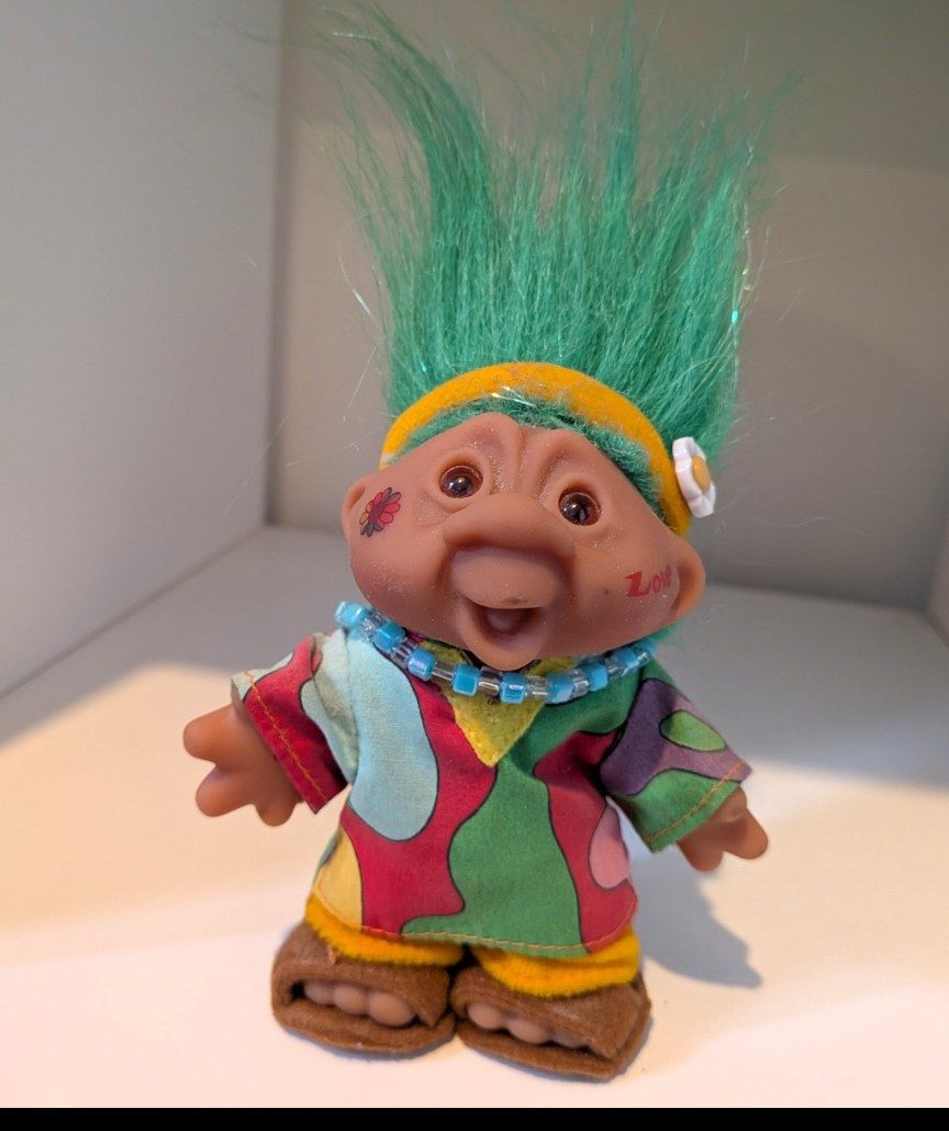 Vintage DAM Hippy Love Troll Doll from 1986