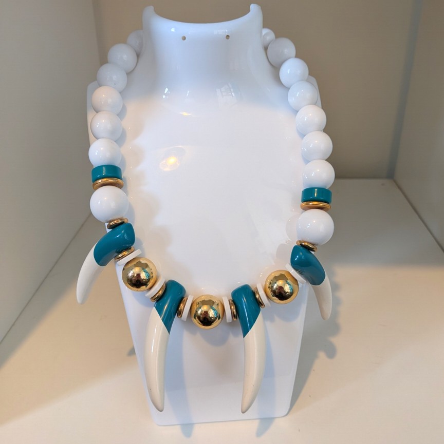 Vintage Van Allen Made in New York Statement Necklace 80s 90s Boho
