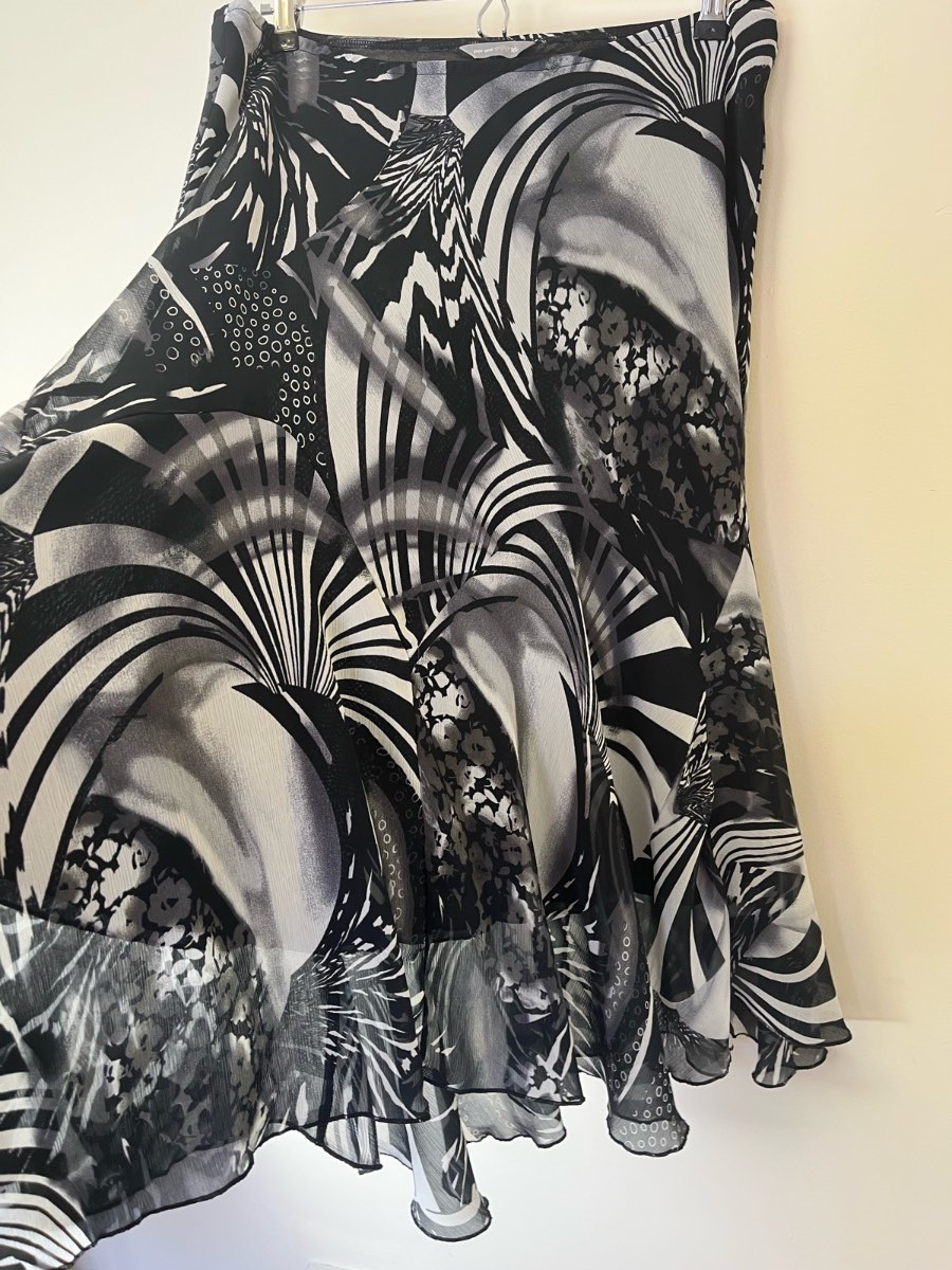 Vintage Y2K Per Una Abstract Midi Skirt