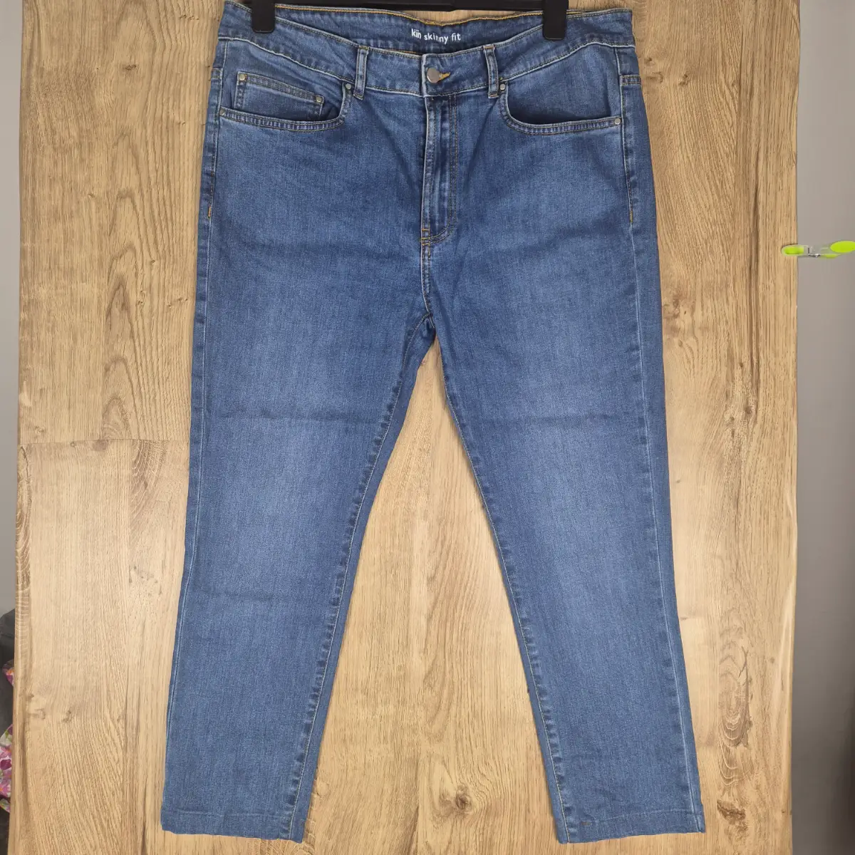 Kin John Lewis Mens Skinny Fit Jeans 36S W36 L24 Mid Rise Blue Stretch Denim
