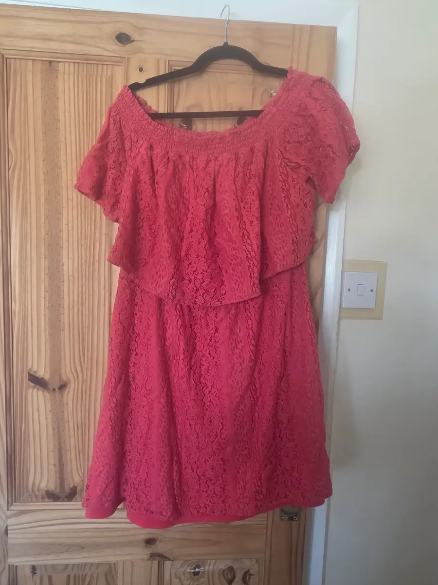Very- burgundy/red off the shoulder summer dress 22