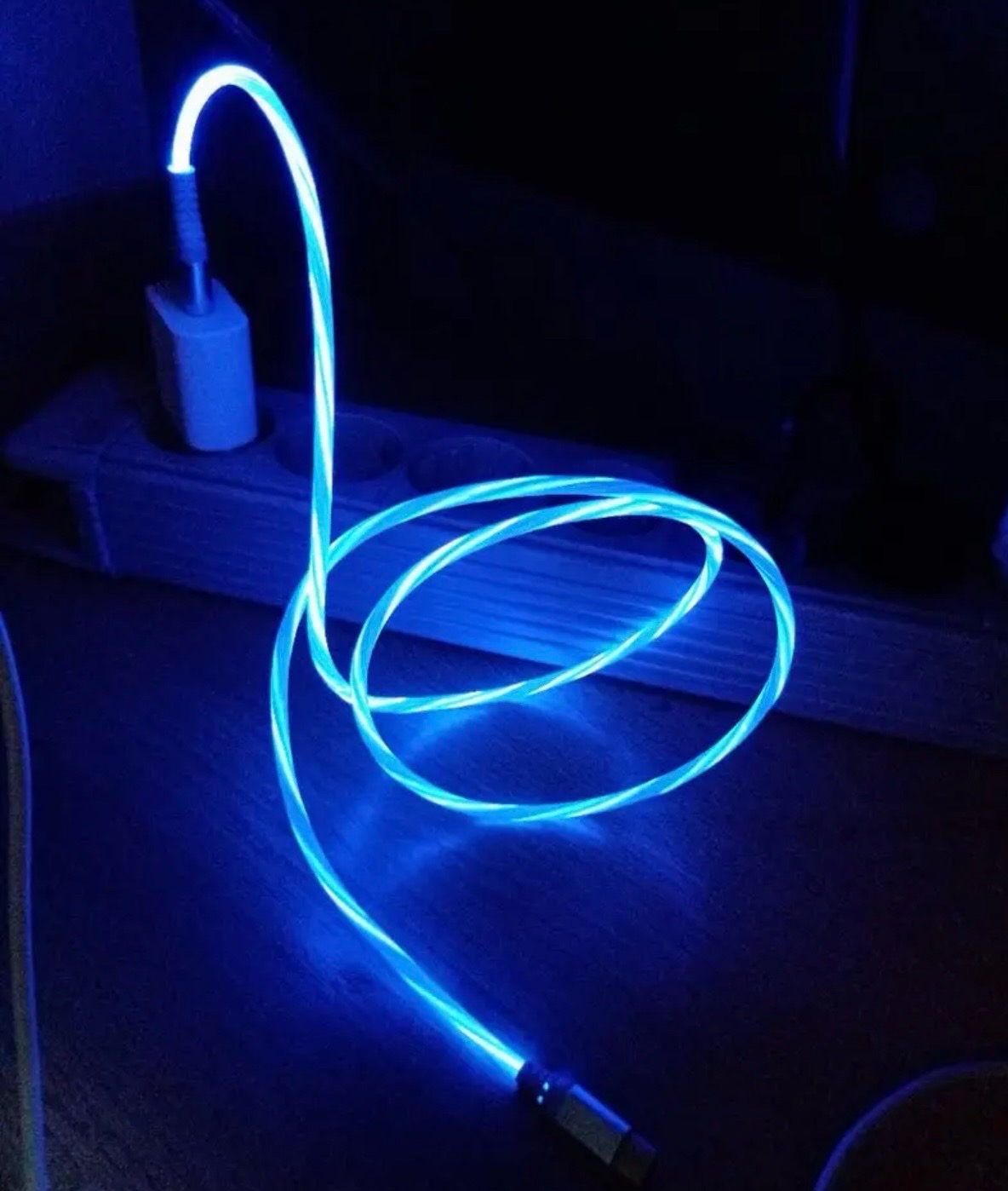 Light chasing light up usb type c charger wire