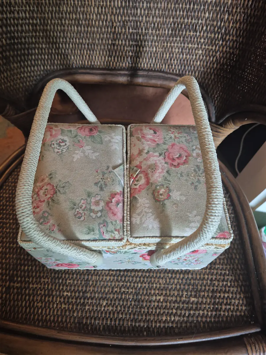 vintage sewing basket