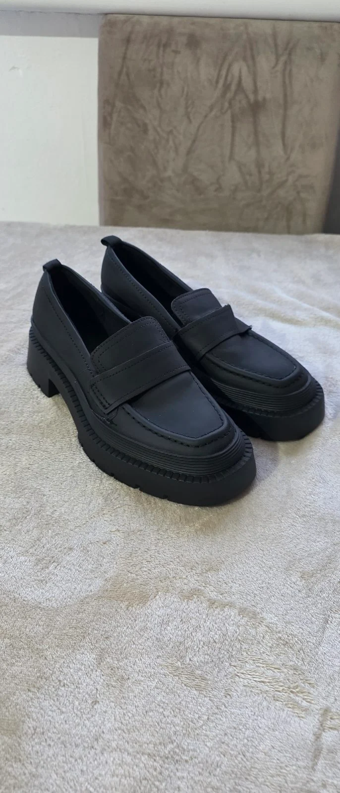Next Black Chunky loafers