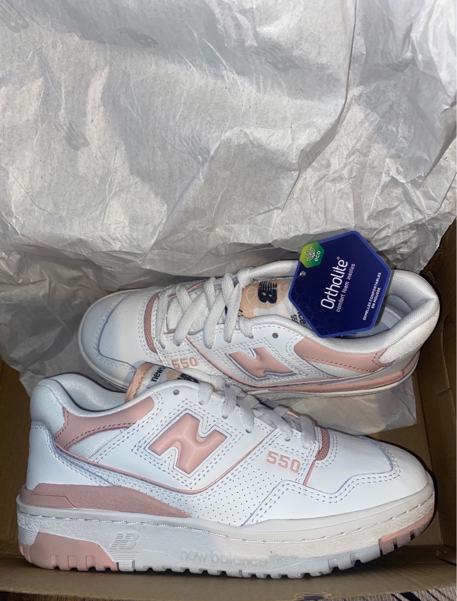New Balance 550 White Pink Sand Woman's
