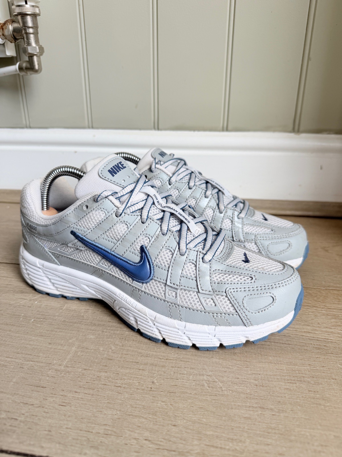 Nike P6000 Trainers Grey Blue UK 5