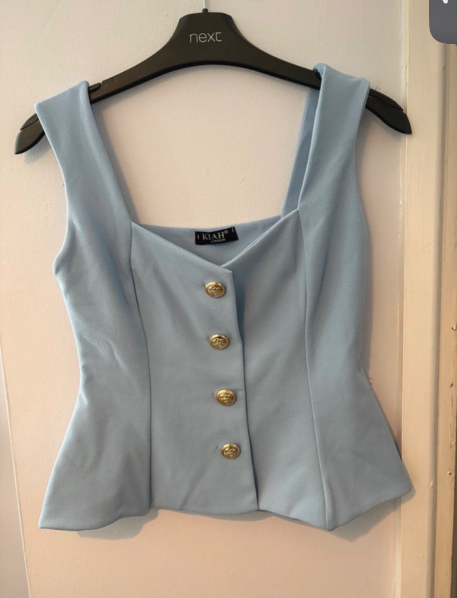Ladies tops x2 blue and black