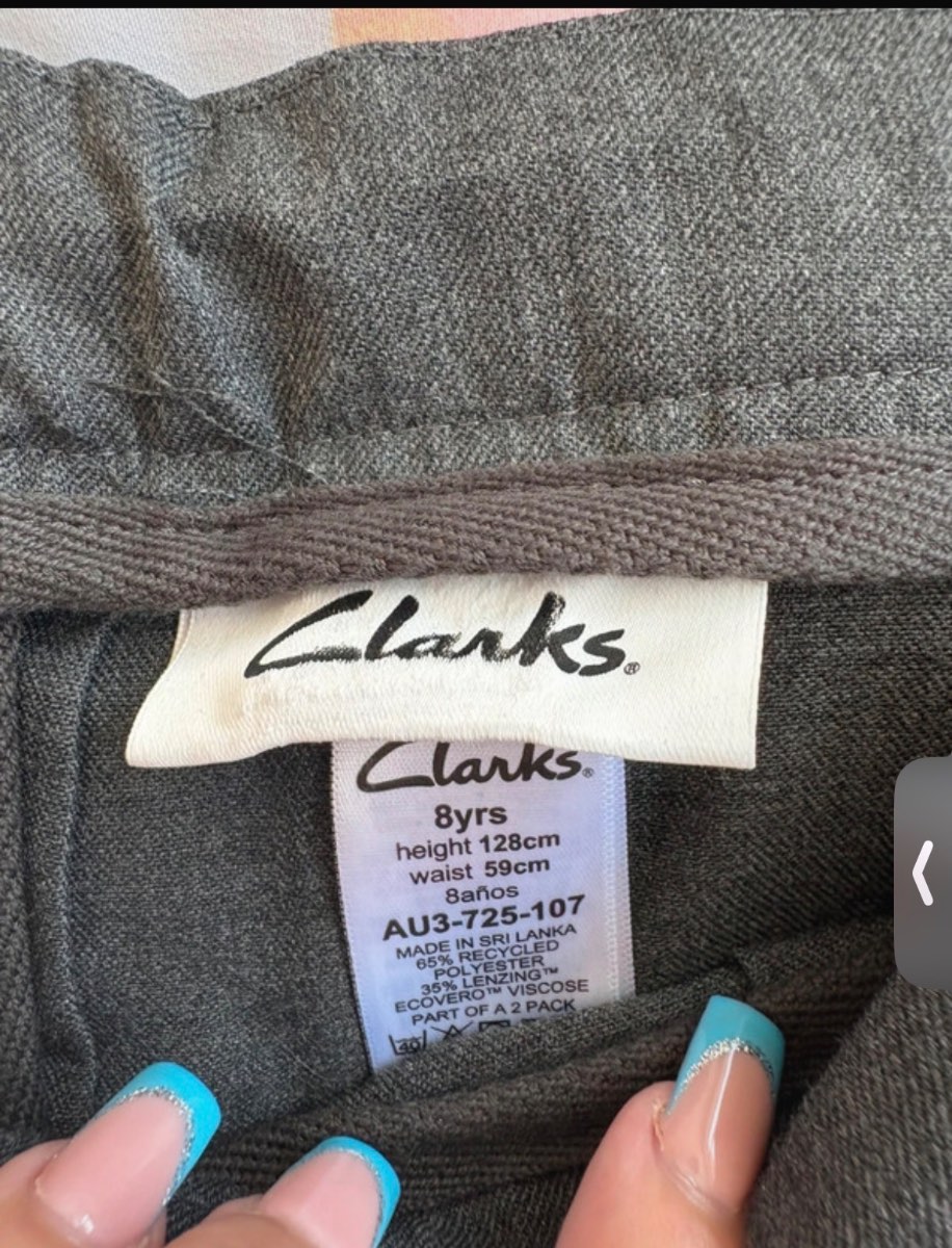 Clark’s girls school skirts grey x2 8 years