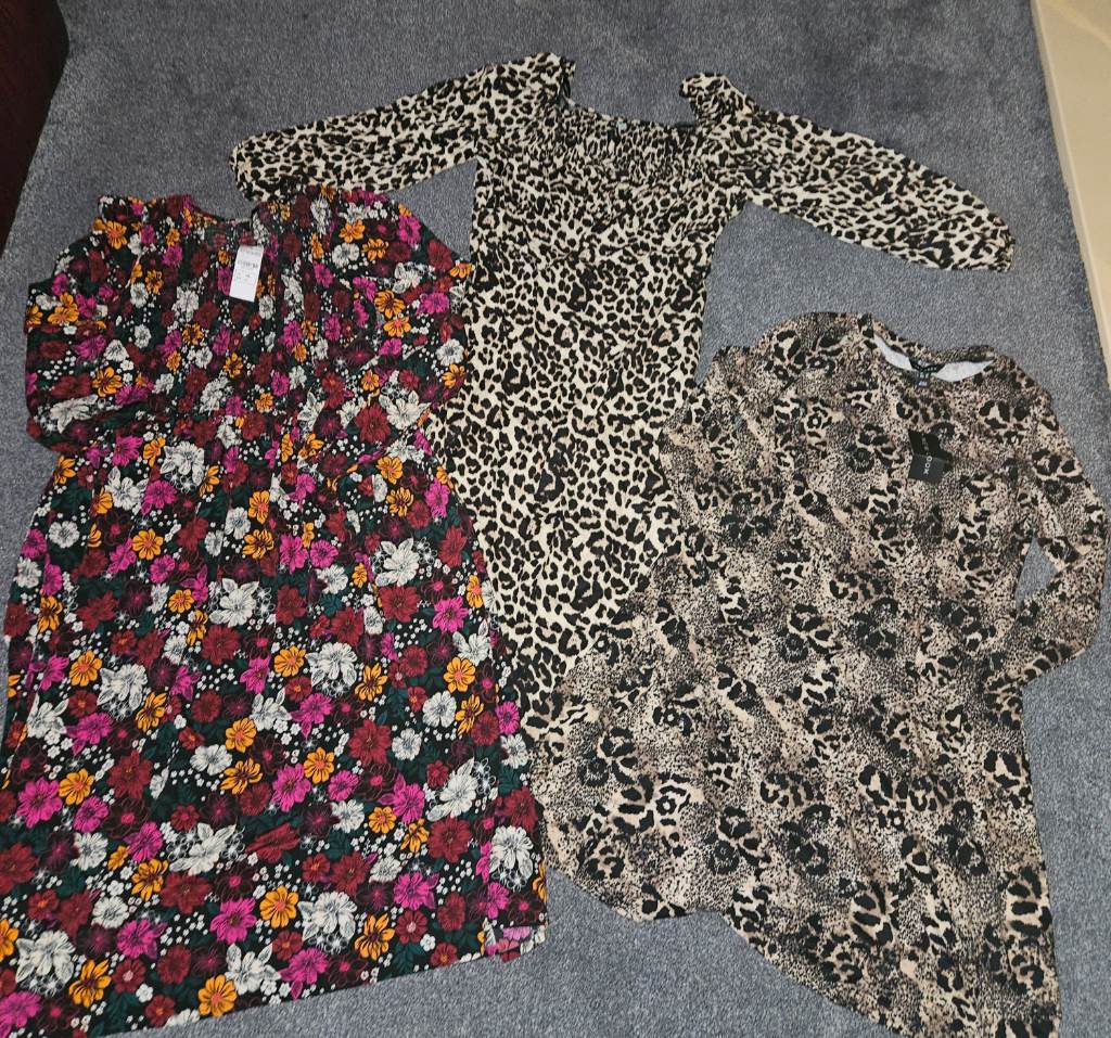 Ladies size 14 dress bundle, new x3