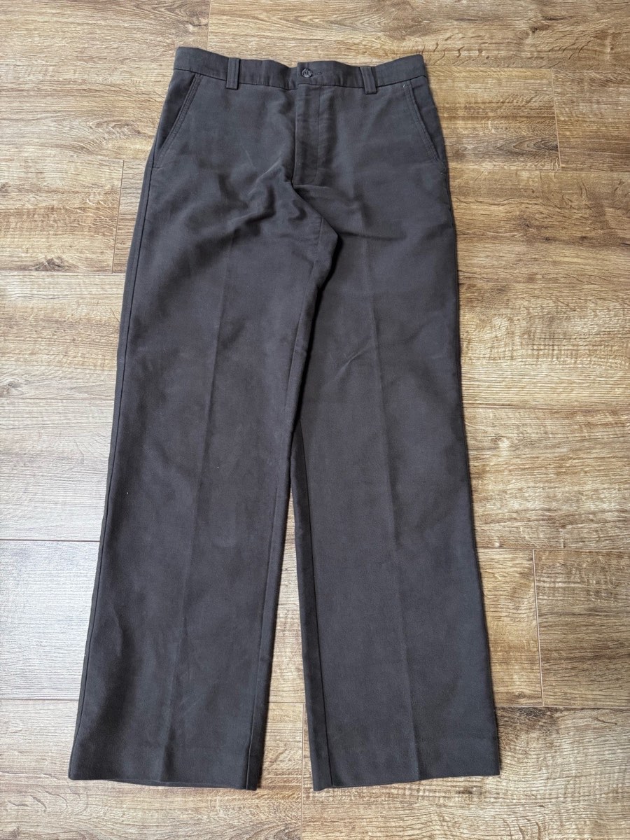 Farah Men’s Brown Cotton Chino Trousers W32 L31 Straight Leg