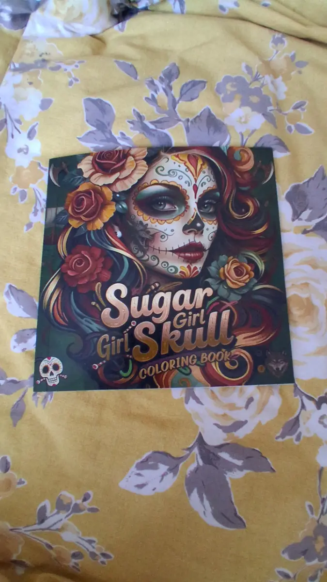 Sugar Girl Skull Colouring Book