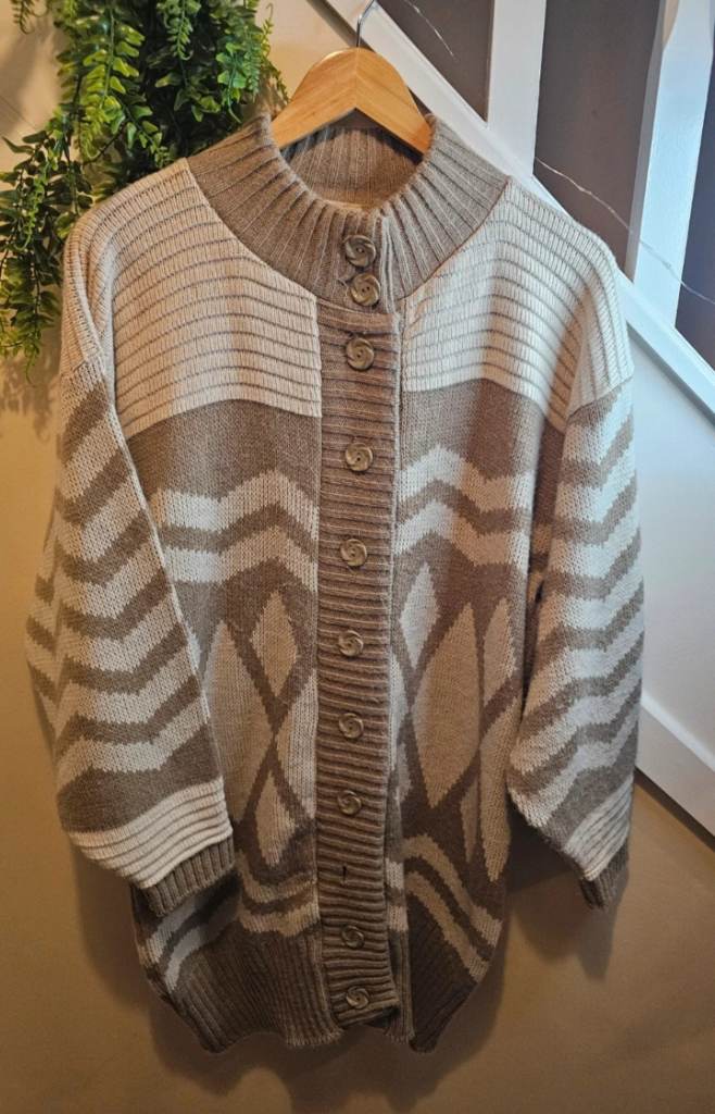 Vintage Choice Cardigan Size 8 Label | Oversized Fit | Made in England