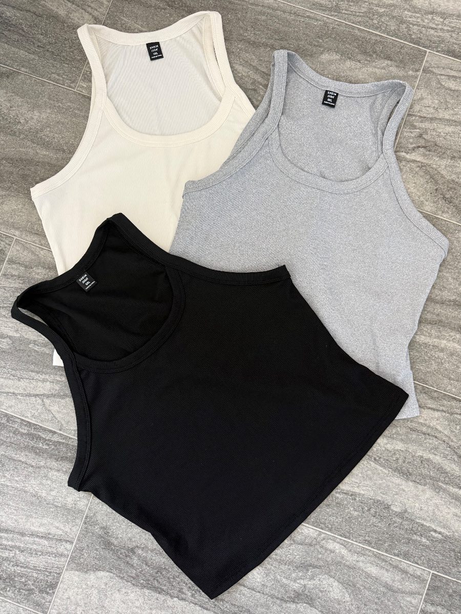 SHEIN Ribbed Vest Tops Bundle