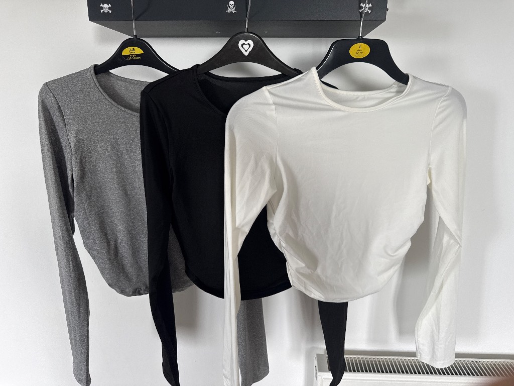 3X long sleeved cropped top