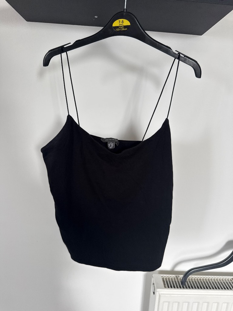 Lace strap crop top