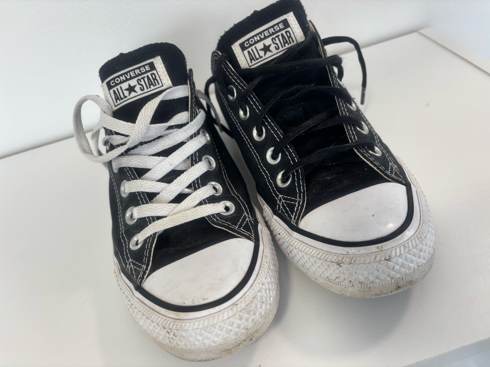 Converse All Star Black Trainers UK 7