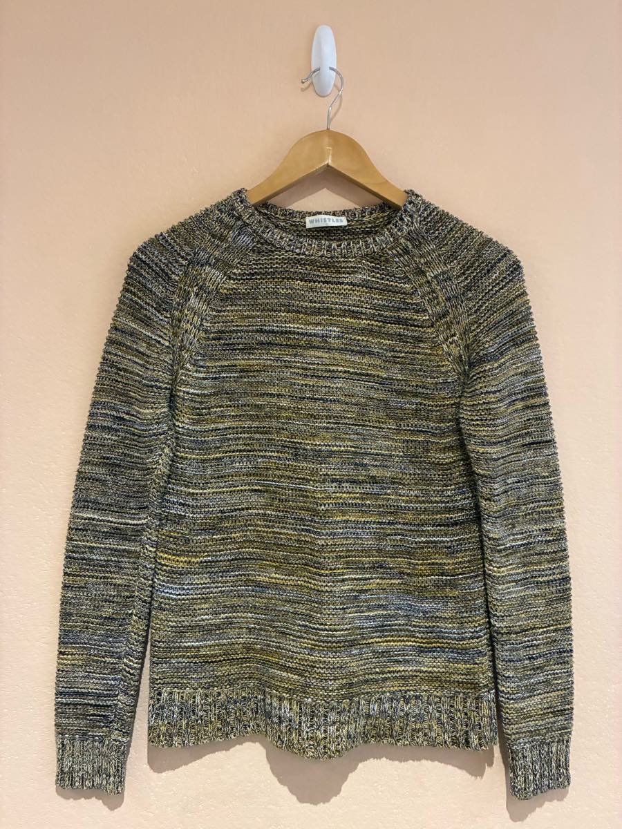 Whistles Womens 100% Cotton Knit Yellow Multi Coloured Jumper Size 8